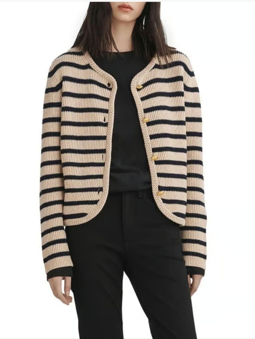 NWOT Rag & Bone Nancy Stripe Merino Wool Blend Cardigan
